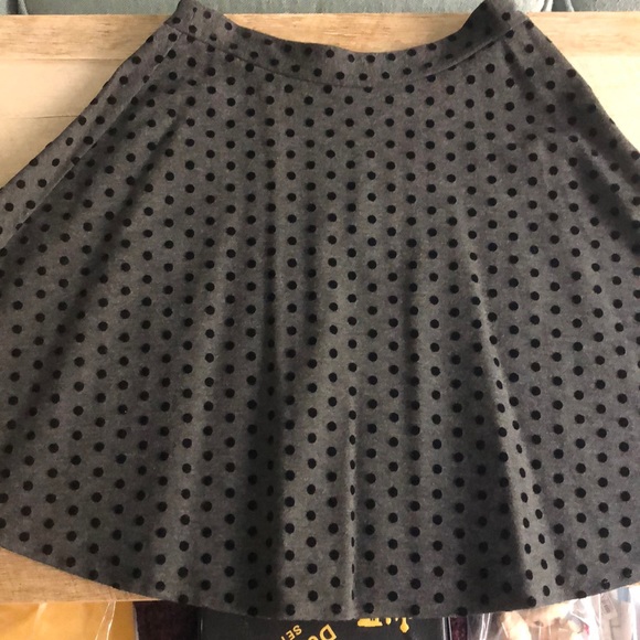 Premise Studio Skirt with Velvet Polka Dots! - Picture 4 of 5